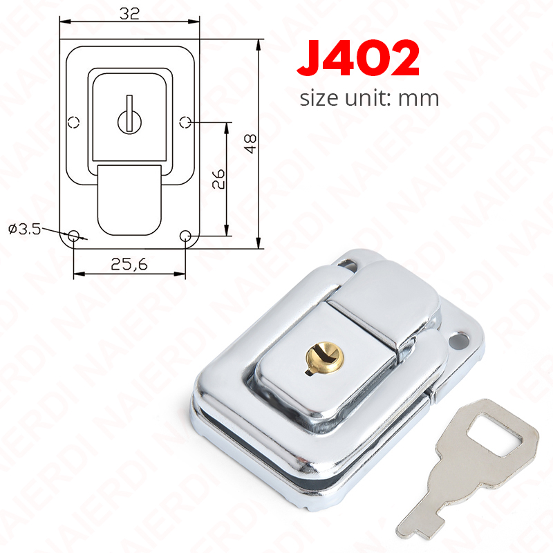 NAIERDI 6PCS Mild Steel Hasp Cabinet Boxes Spring Loaded Latch Catch Toggle Hasp For Sliding Door Window Hardware Tool Box Lock: SKY BLUE