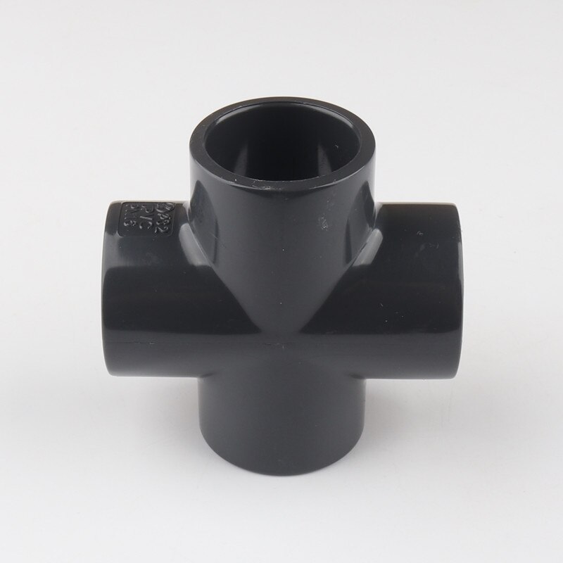 3pcs PVC Connector Inner Dia. 32mm Pipe Fittings Cap Straight Tee Wye Y Connector Elbow Cross for Pipe Repairing Aquarium Water: White 32mm / Cross