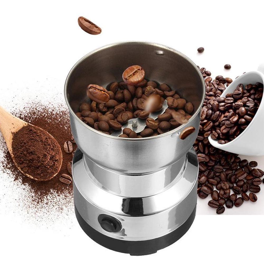 Koffiemolen 220v roestvrijstalen molen bonen noten malen roestvrijstalen plug eu/au/us/uk kruidenmolen  s4 t 5