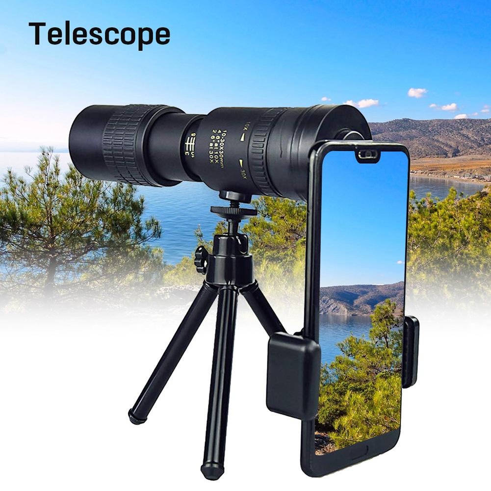4K 10-300X40mm Draagbare Super Tele Zoom Monoculaire Telescoop Monoculaire Verrekijker Voor Mobiele Mobiele Telefoon Camera Optische Lens