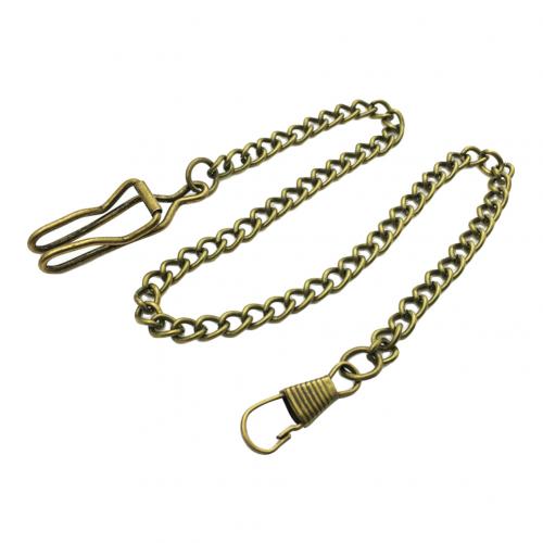 37cm retro lomme kæde ur kæde armbånd halskæde bælte dekoration lommeur kæde halskæde kæde antik stor: Antik kobber