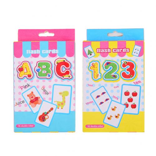 Tarjeta de papel Flash para niños, 2 uds., alfabeto inglés, Caroon, juguete educativo, para niños: Default Title