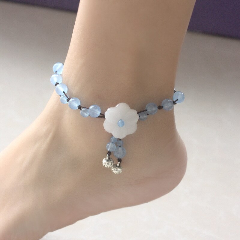 14 Entwürfe Ethnische Schmuck Handgemachte Geflochtene Jahrgang Ethnische Fußkettchen, Neue Thailand Meatl Kupfer Charme Fuß Ketten: M
