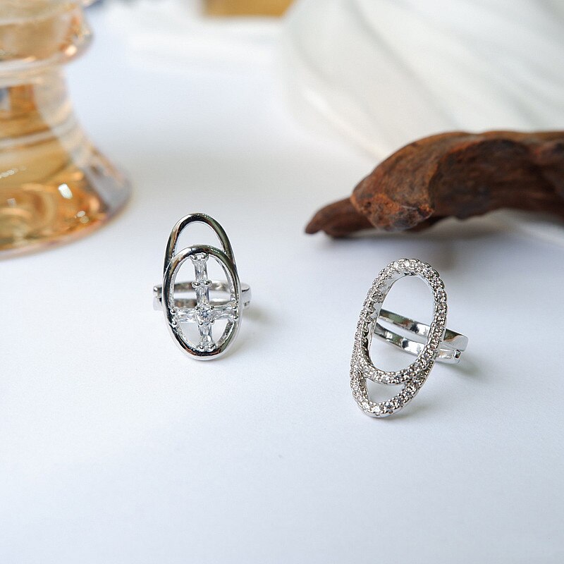 AOMU Neue Schmuck Hohl Nagel Ring Charme Kristall Finger Nagel Ringe Für Frauen Dame Strass Zirkon Fingernagel Schutzhülle