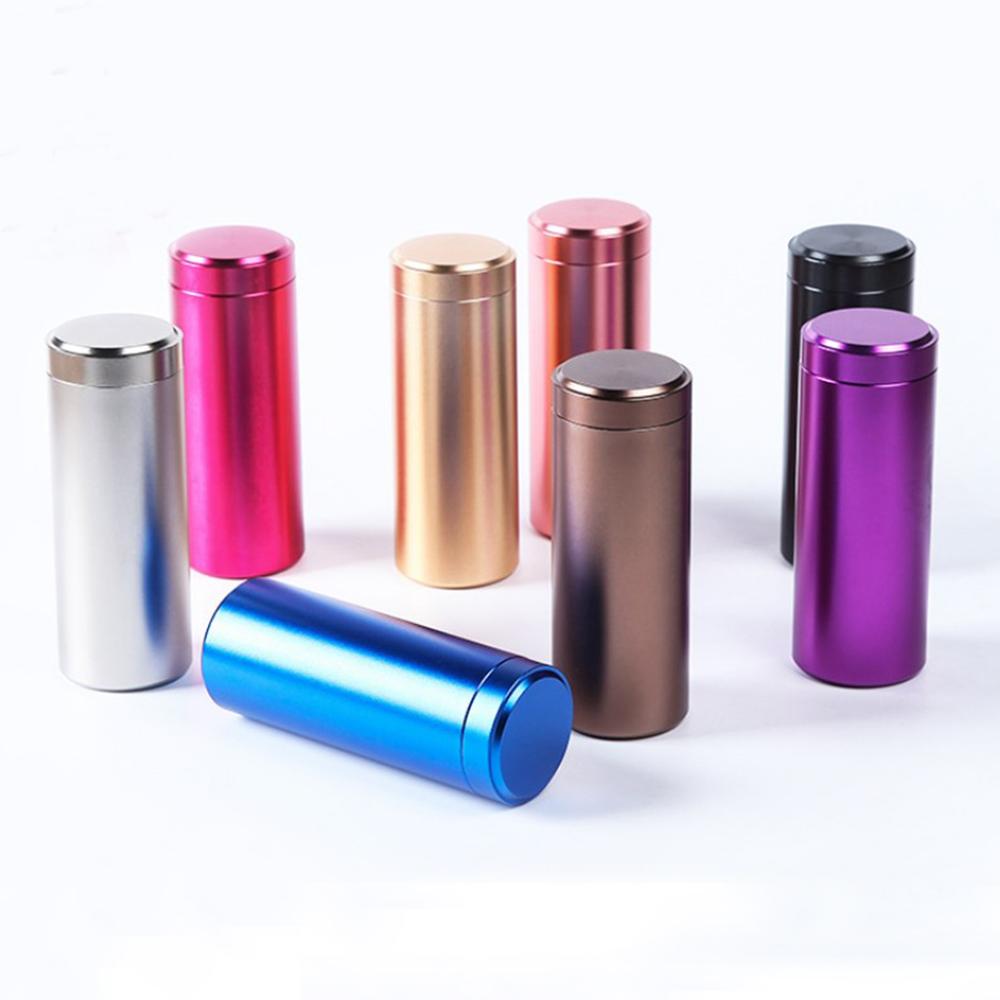 70ML/120MLAirtight Tea Canister Travel Loose Tea Caddy Metal Storage Bottle Kitchen Spice Coffee Powder Container Can