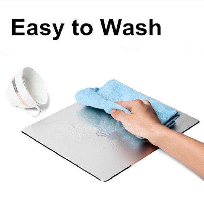 Aluminum mousepad Double side Gaming Mouse Pad Metal Non-Slip Thin Computer Mouse Pads Gaming For Macbook PC laptop Waterproof