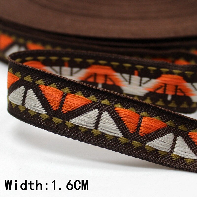 10yards/lot 10yards Ethnic Tape Jacquard Webbing Retro Customs Computer Embroidered Clothing Accessories polyester straps: 5