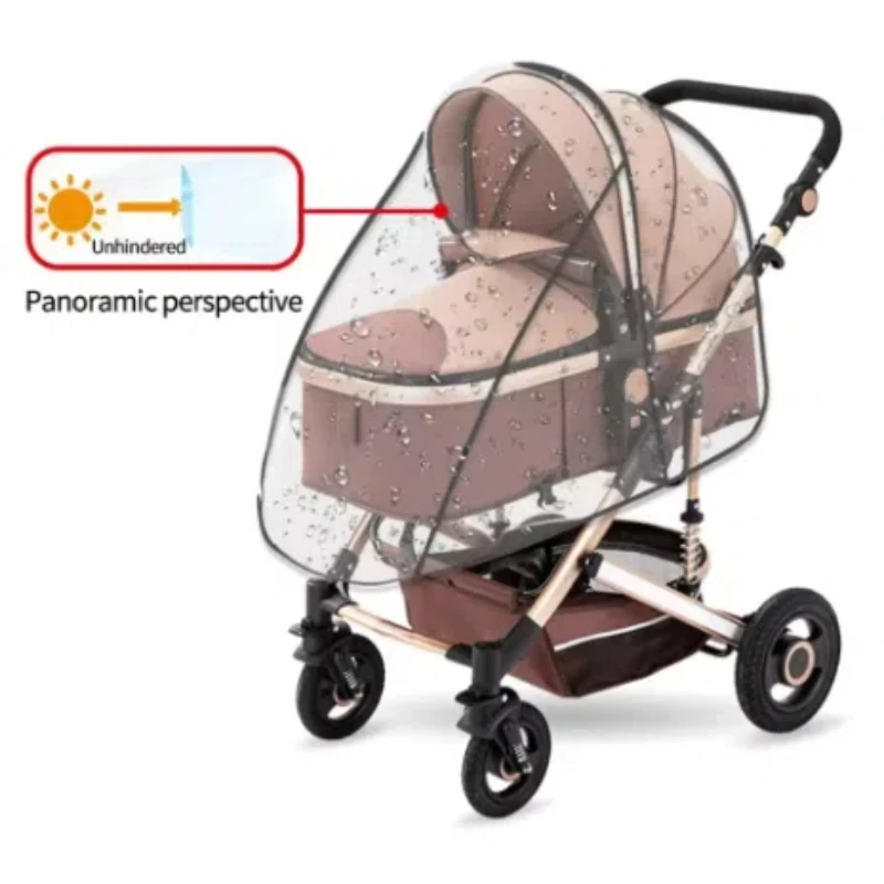 2025 neue Wasserdichte Regen Abdeckung Für Kinderwagen Kinderwagen Zubehör Transparente Staub Abdeckung Offenen Zip Regenschirm Regnerische Saison Wasserdicht