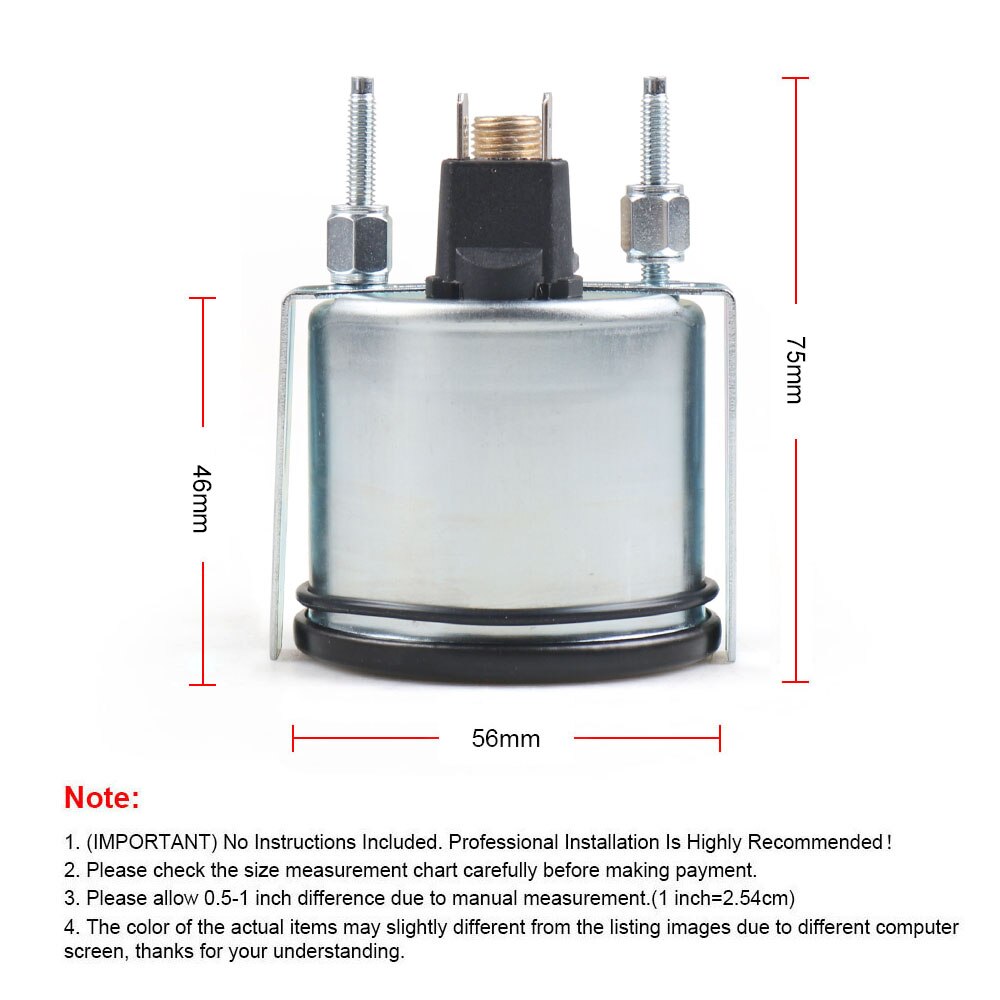 2 &quot; 52mm mekanisk vattentempmätare 40-130 ℃ /110-265 ℉ vattentemperatur 12v tempmätare gul ljus bilmätare med sensor npt 1/2