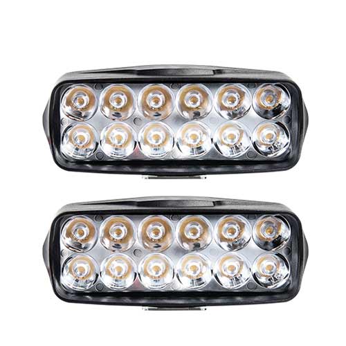 AmmToo Motorcycle Headlight LED Fog Spotlight 4WD 16LED For Car Motorcycle Tractor Light Off Road SUV Working Lamp ATV 12V 24V: 2Pcs 12Led