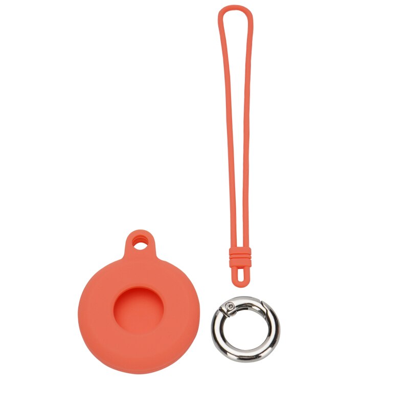 Siliconen Lederen Case Voor Airtags Lederen Beschermhoes Met Sleutelhanger Anti-Kras Draagbare Accessoires Protector Cover Airtag: 05