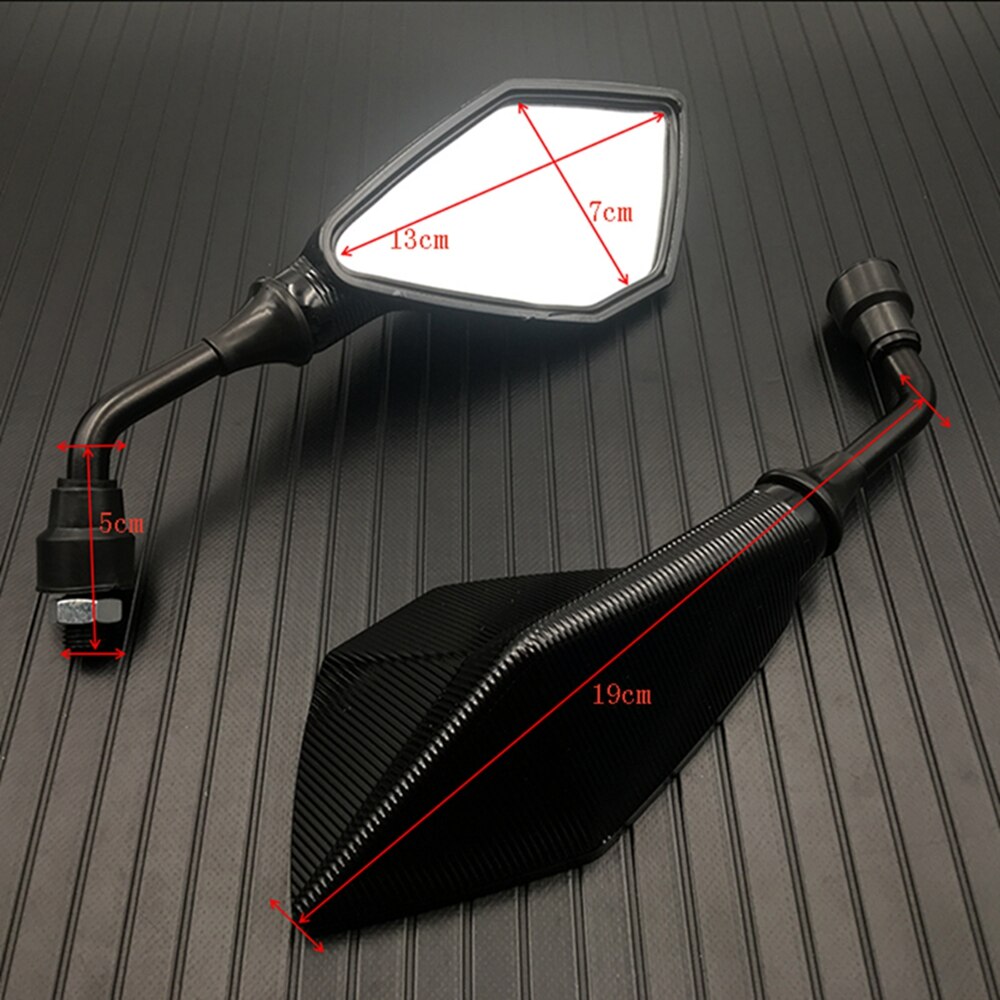 1 Paire Rétroviseurs Moto Rouge 8mm 10mm Universels - Miroirs Scooter 50cc Réglables