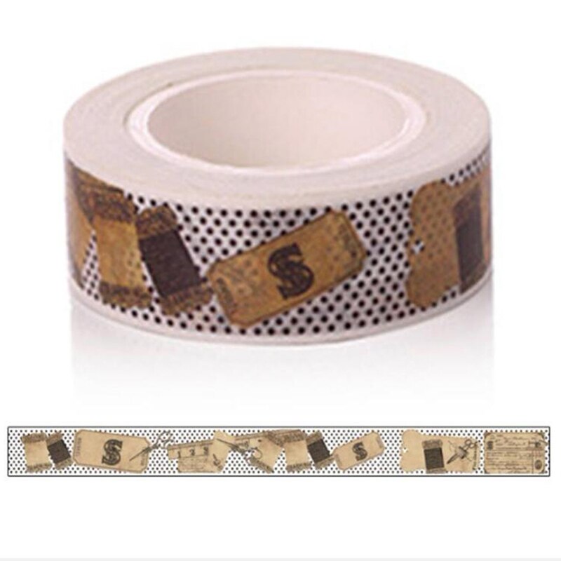 Retro de personaje de dibujos animados japonés Washi Tape de papel adhesivo álbum Etiqueta de cinta adhesiva Scrapbooking DIY etiqueta engomada: style B-3