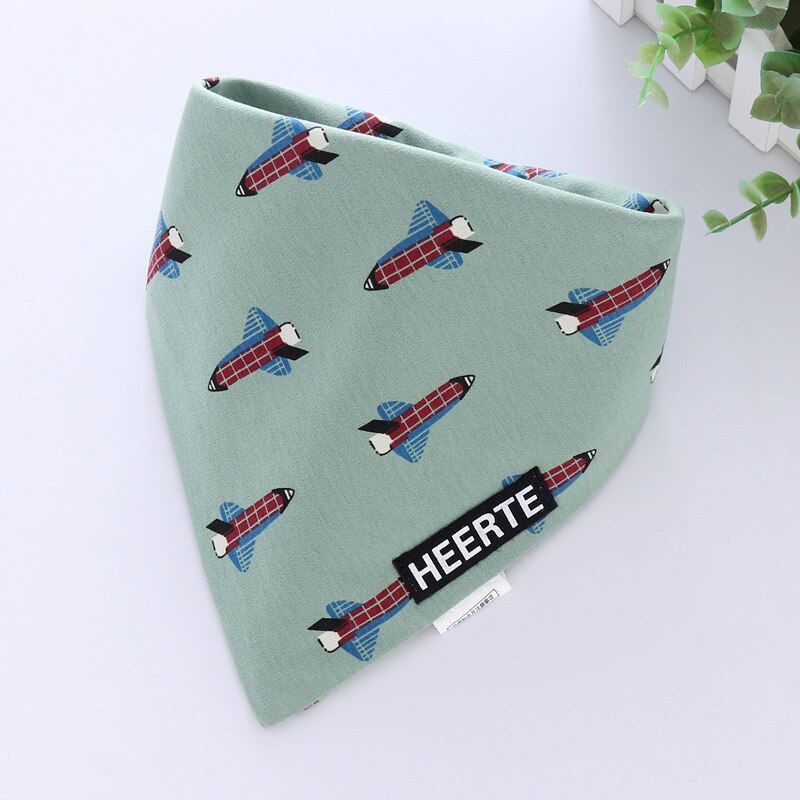 Baby Slabbetjes Driehoek Dubbele Lagen Katoen Baberos Cartoon Animal Print Baby Bandana Slabbetjes Speeksel Handdoek WHT071: WHT071H