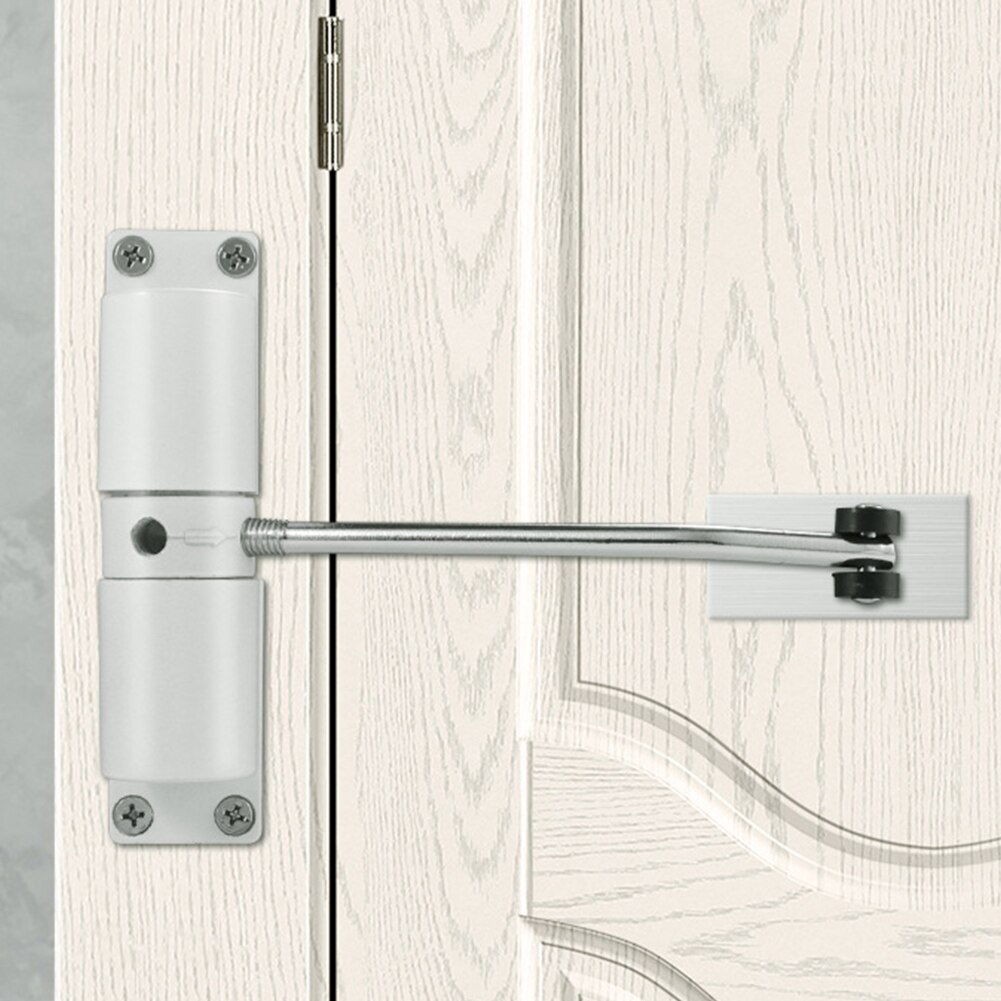 Automatic Door Closer Office Home With Screws Low Noise Security Zinc Alloy Hardware Gate Easy Install Heavy Duty Spring