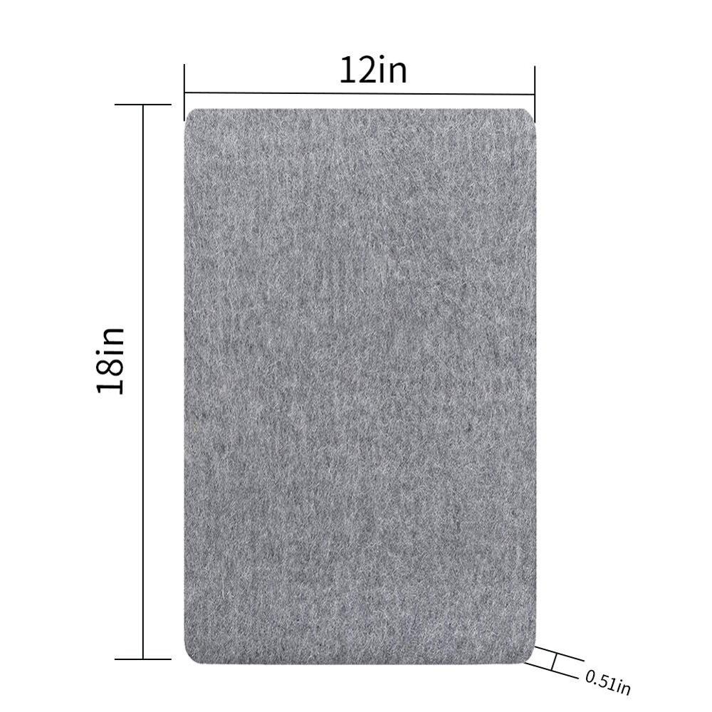 Alfombra de prensado de lana, tabla de planchar de alta temperatura, tabla de planchar de fieltro, suministros para el hogar, 4 tamaños: 12x18 inch