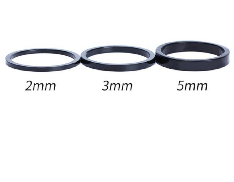 Risiko 2/3/5mm aluminiumslegering cykel justering headset afstandsstykker cykelgaffel spændeskive frempind hæve styr ring cykel tilbehør: 2-3-5mm i alt 3 stk