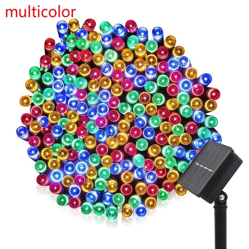 100/ 200 Led Solar Power String Fairy Lights Waterdichte Outdoor Tuin Garland Solar Lamp Kerst Festival Light Decor: Multicolor 200LED