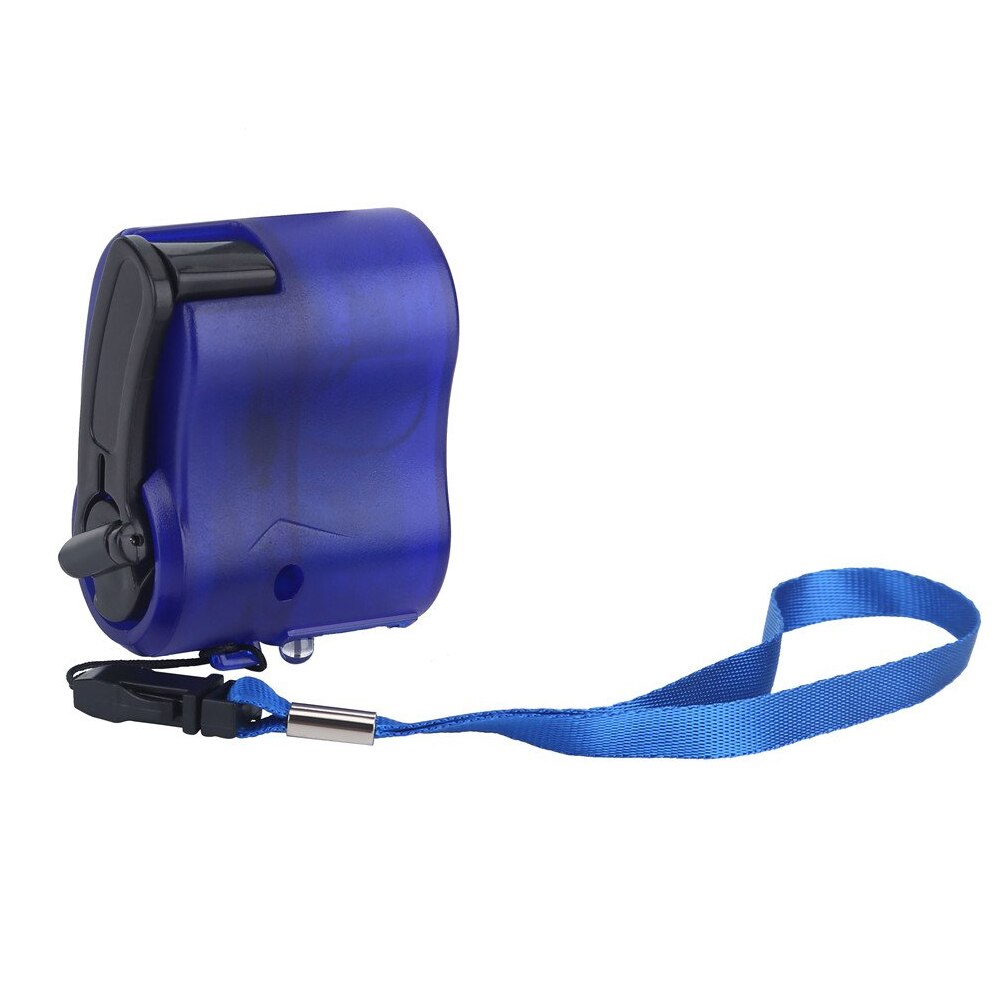 Chargeur de secours manuel portatif extérieur de téléphone Portable de manivelle d'usb pour le chargeur de Camping d'approvisionnement de téléphone Portable MP4: blue