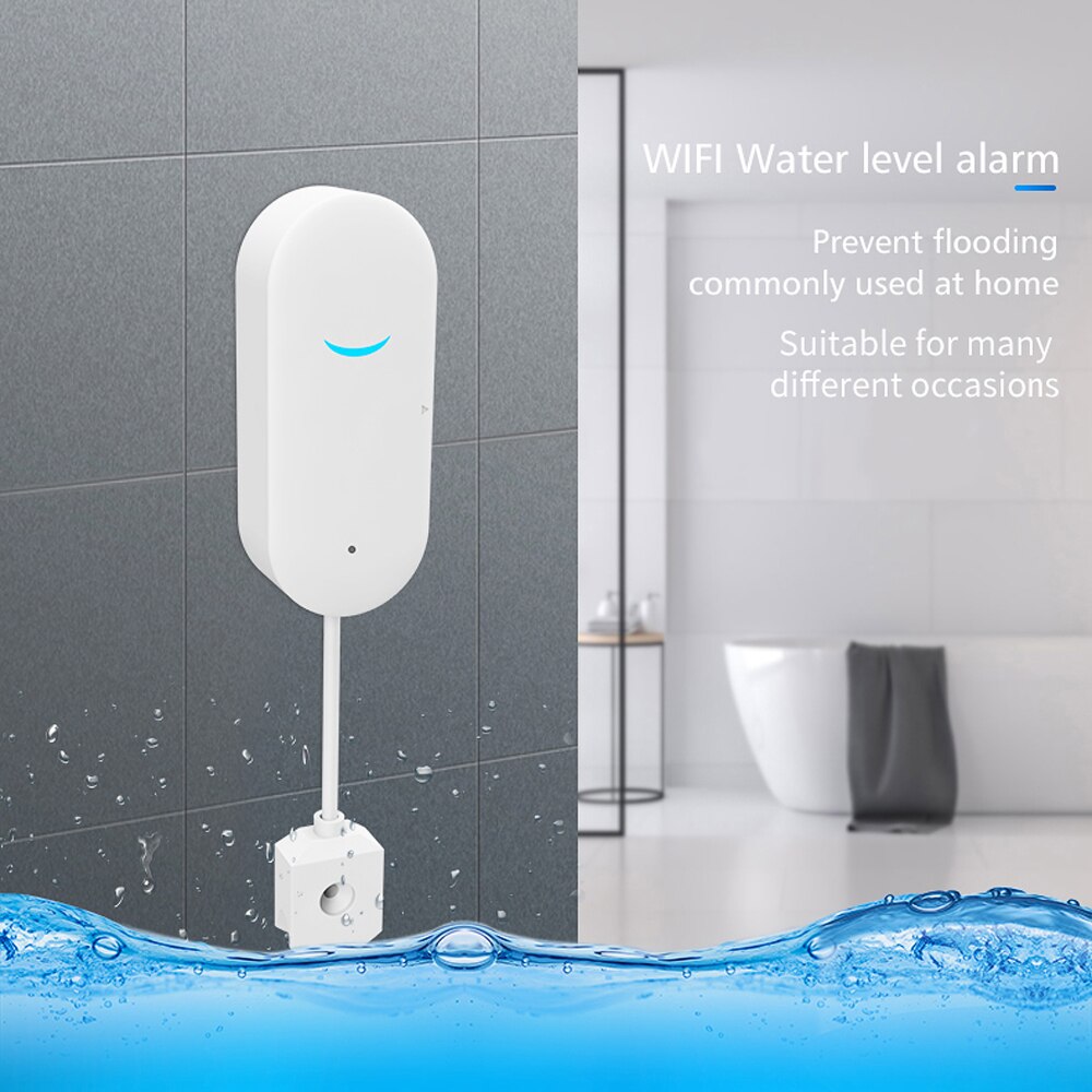 Tuya Smart APP WIFI Water Level Water Leak Full Water Alarm Tool House Kitchen Bathroom Remote Alarm Water Leakage Sensor