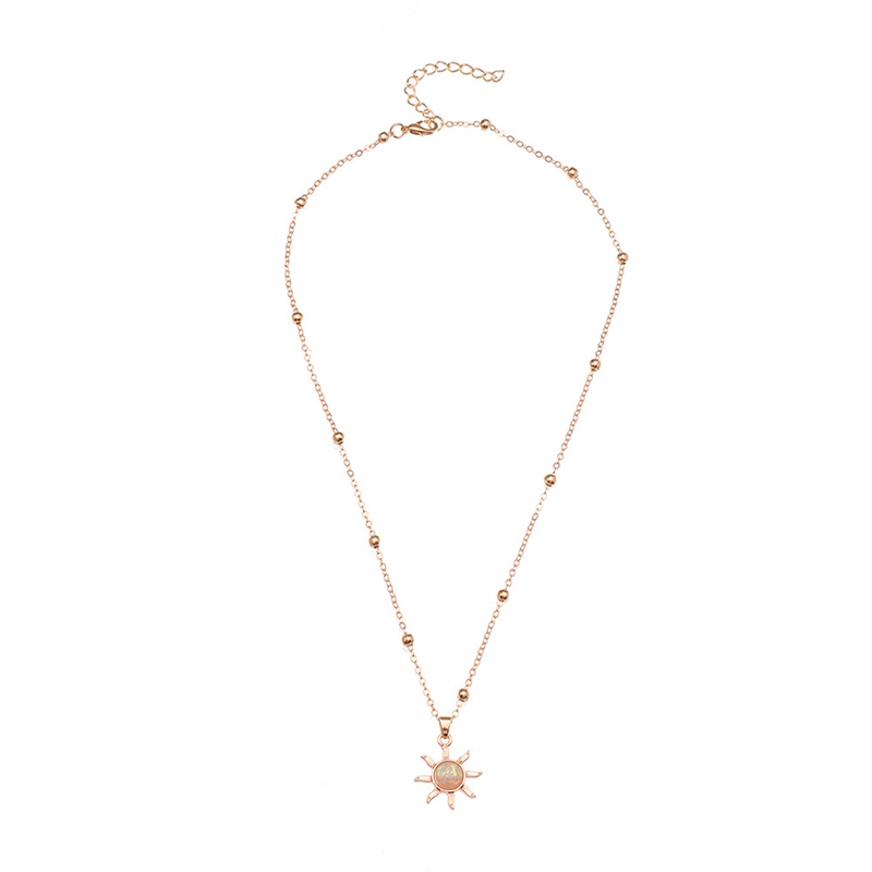 Bohemia Fashion Sun gem collana collana con goccia in oro per donna Boho femminile regalo per gioielli da festa di nozze per lei