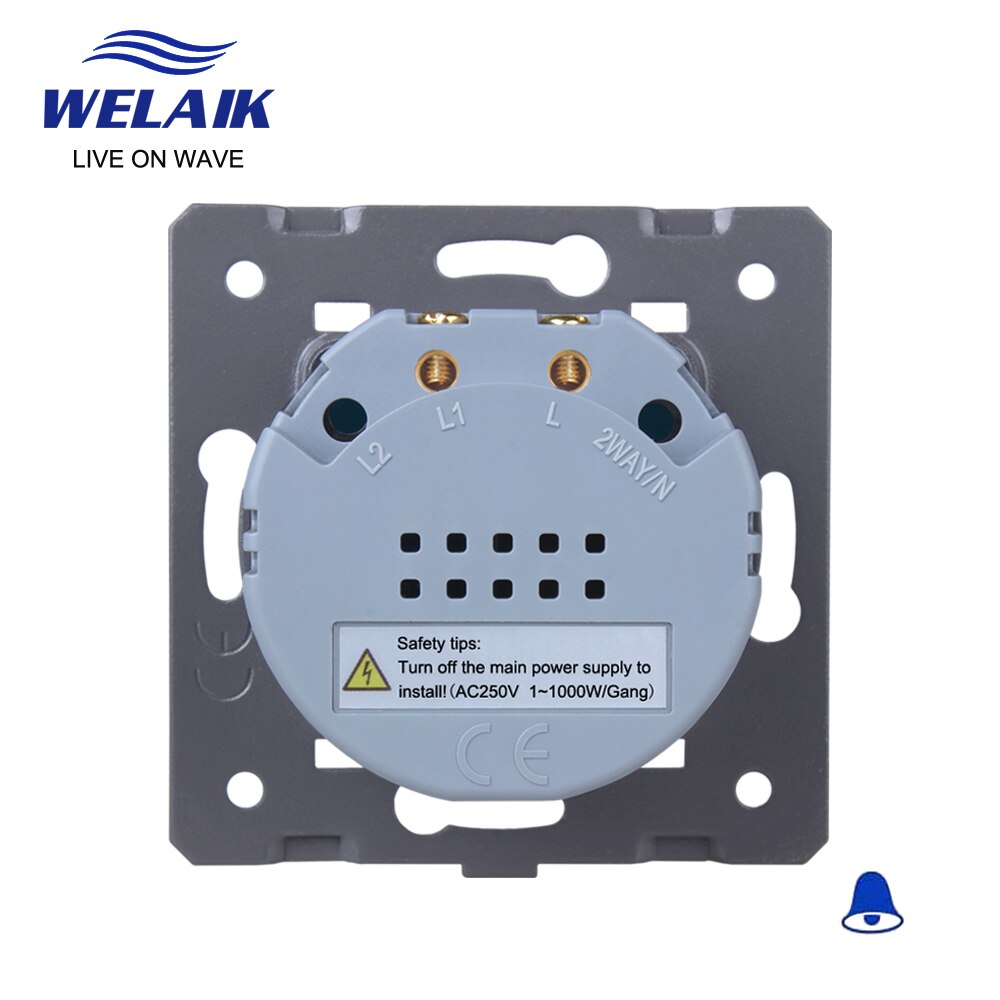 Welaik Eu 220V Enkele Draad Deurbel Reset Muur Touch Switch-Diy Onderdelen 1Gang 1way A911ML