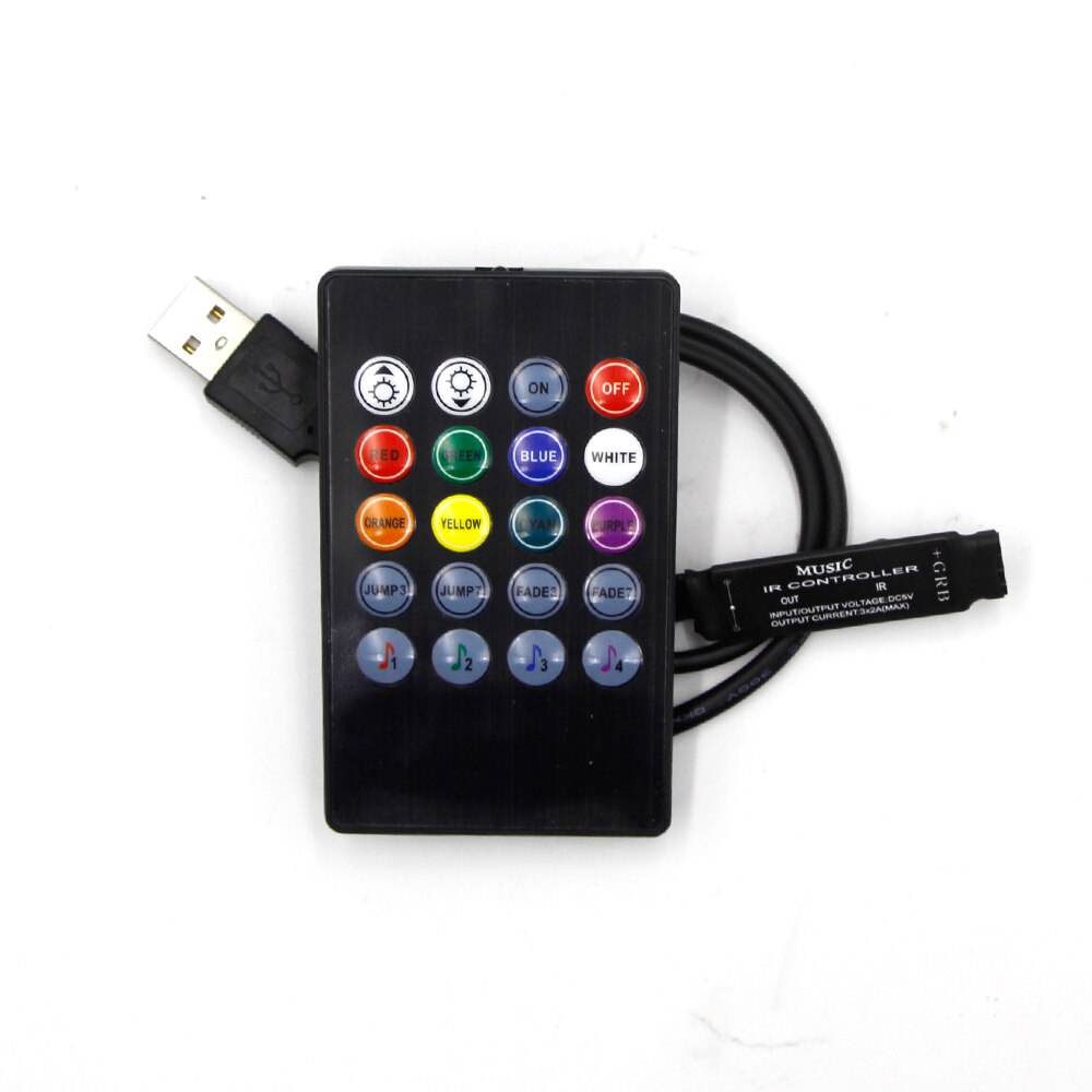 USB/DC 3/17/20/24/44 Tasten RGB Controller Musik IR RF LED Lichter Streifen Fernbedienung für RGB LED Streifen Lichter 5050 2835 SMD