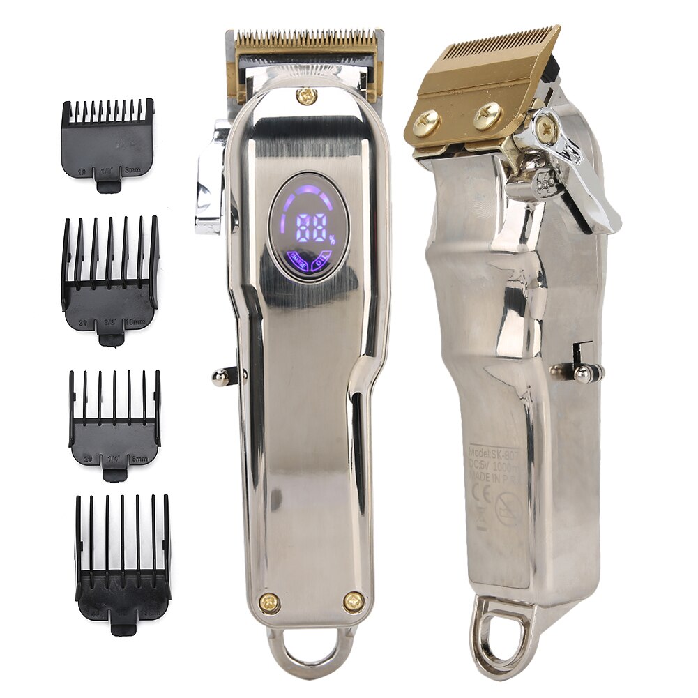 Surker Hair Trimmer Digital Electric Hair Clipper USB Rechargeable Cordless Men Hair Cutting Machine Beard Shaver