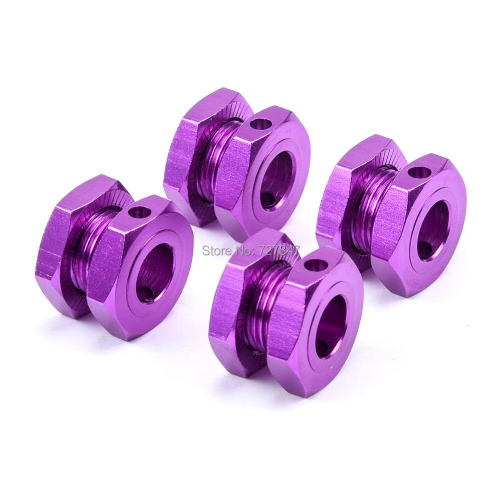 4 sztuk/partia RC koła klątwa kierowca 17MM koła ze stopu aluminium klątwa łącznik części zamiennych zestaw dla HSP 1/8 RC Gąsienica...