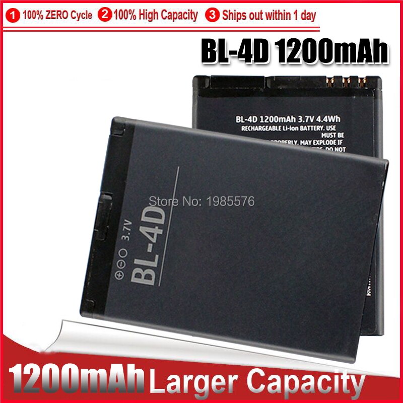 1-5PC BL-4D de la batería del teléfono para Nokia N97 Mini N8 N8-00 E5 E5-00 702T T7-00 E7 E7-00 BL4D 1200mAh