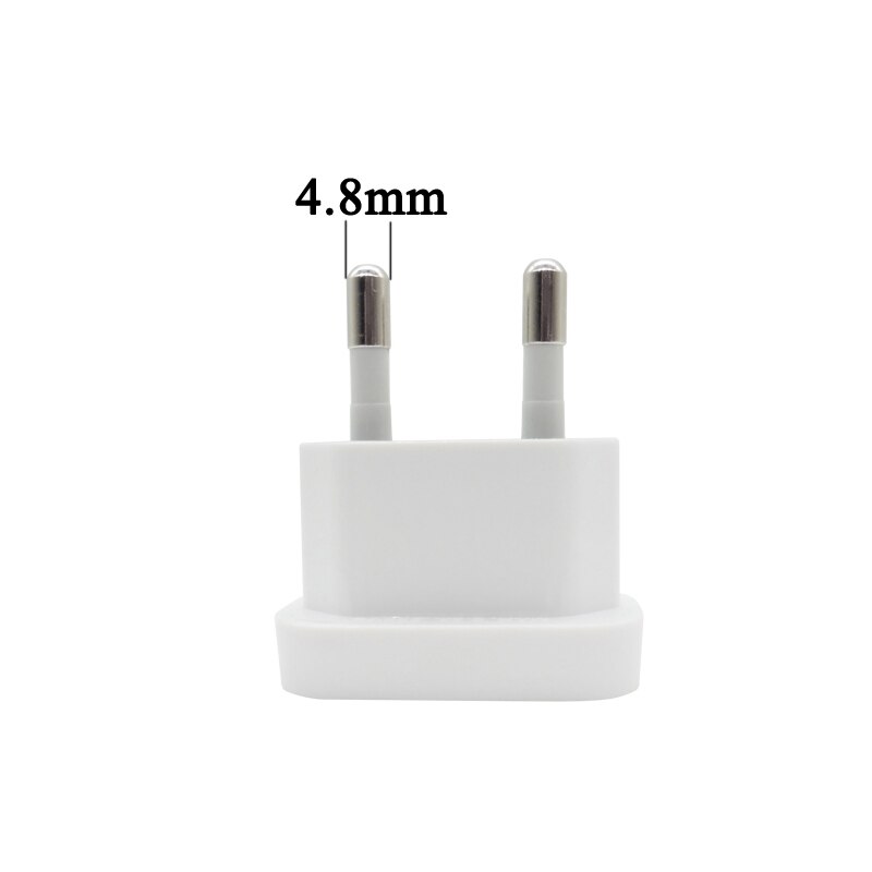 4.0/4.8mm USA CN Socket to EU Plug Adaptar with Security Door AC Power Adapter Travel Wall Charger Electrical Plug White black: 4.8 PLUG white