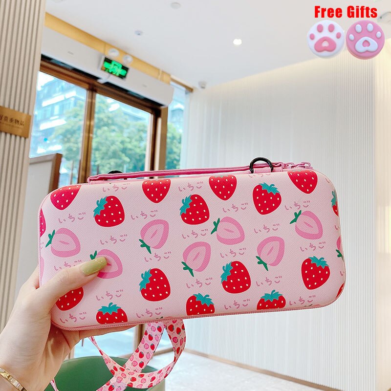 Cute Cartoon Storage Bag For Nintend Switch Kawaii Travel Carry Protective Case Game Console Box Shell with Lanyard: SG01