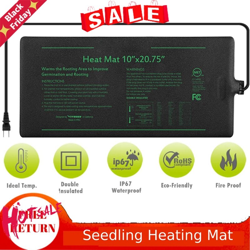 Waterproof Seedling Heat Mat Plant Seed Germination Propagation Clone Seed Starting Planter Warm Pad Heating Mat
