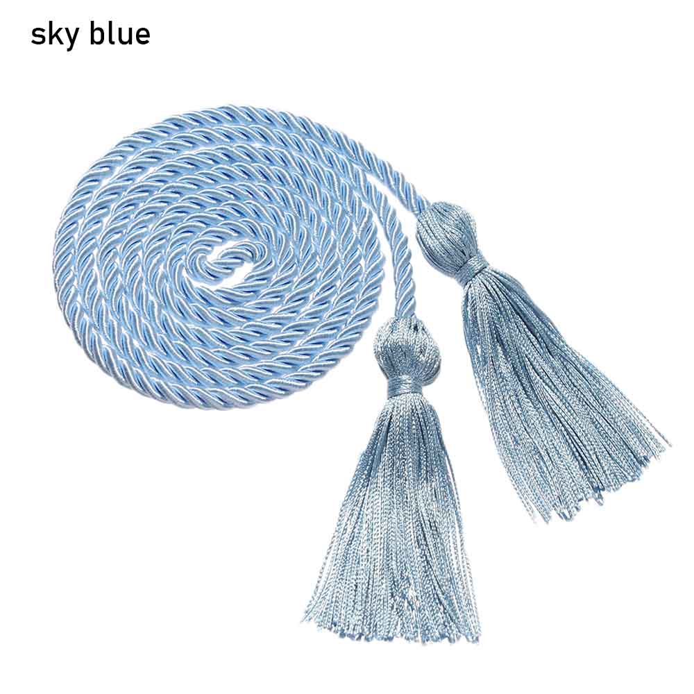 cordon de remise de diplôme pour honneur, cordon de gland en Polyester, cordon de cordon pour robe d'enterrement de vie de jeune fille, cordon de serrage pour étudiants: sky blue