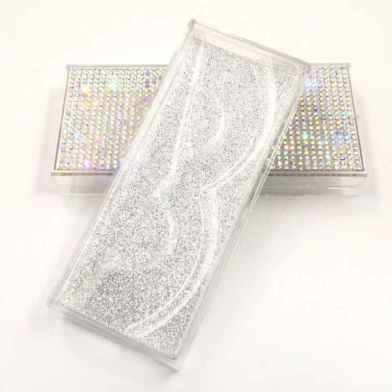 Neue Leere Diamant Lash Box Glitter Nerz Wimpern Fall ohne Wimpern Strass Wimpern Verpackung: L