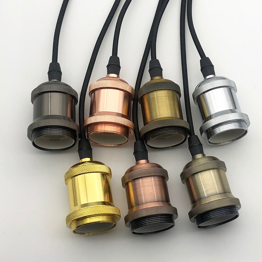 Lamphållare  e27 220v aluminiumsockel retro edison glödlampshållare lampfotskruv vintage industriell glödsockel