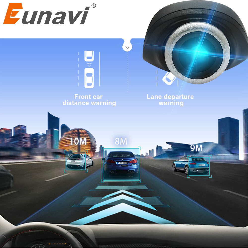 Eunavi Auto Dvr Camera Usb Connector Voertuig Hd 1280*720P Dvr &#39;S Voor Android Os Systeem Mini Auto Rijden recorder Camera Met Adas