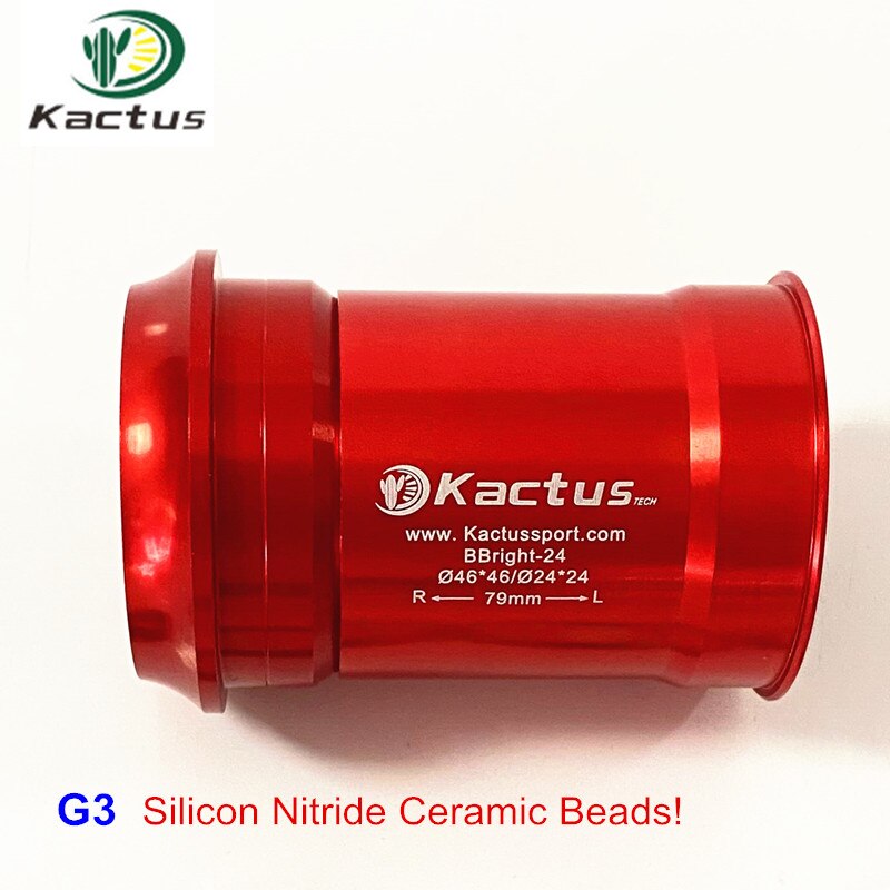 KACTUS BBright-24 Press Fit Bottom Brackets G3 Silicon Nitride Ceramics Bearing For Shimano Mountain Road Bike Accessories: BBright-24-Red