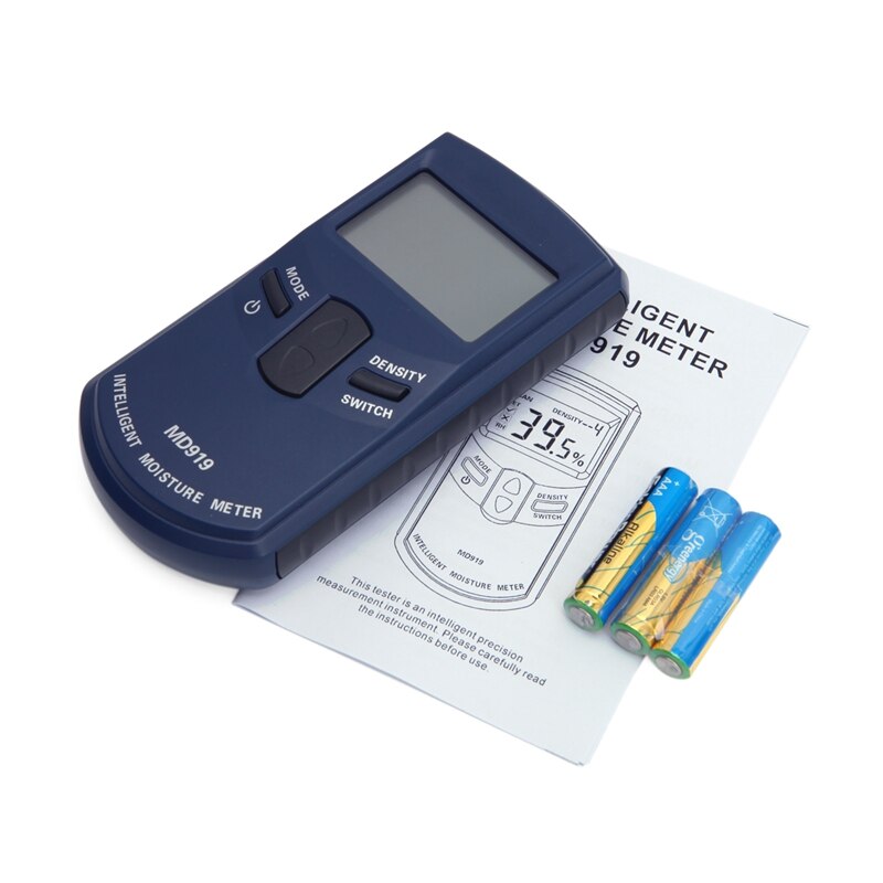 Inductive Paper Moisture Meter MD919 LCD Digital Paper Moisture Analyzer Range 4%~40% 4 Grades of Paper Density Available