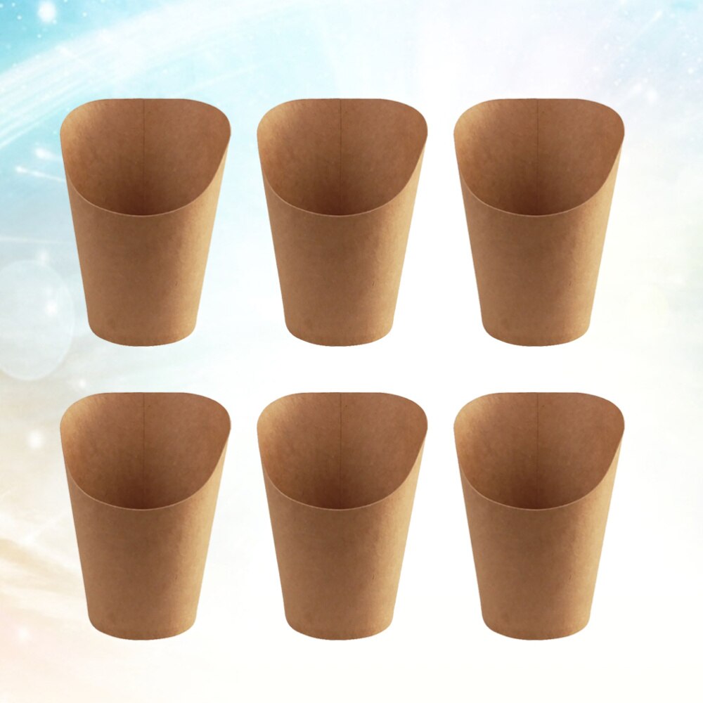 100pcs Kraft Paper Cup Safe Premium Disposable Lightweight Paper Kraft Paper Cup for Ice Cream Dessert