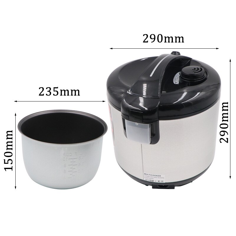 Autocuiseur électrique multifonction à pression Programmable, 6L, cuisson lente, antiadhésive, 900W, en acier inoxydable