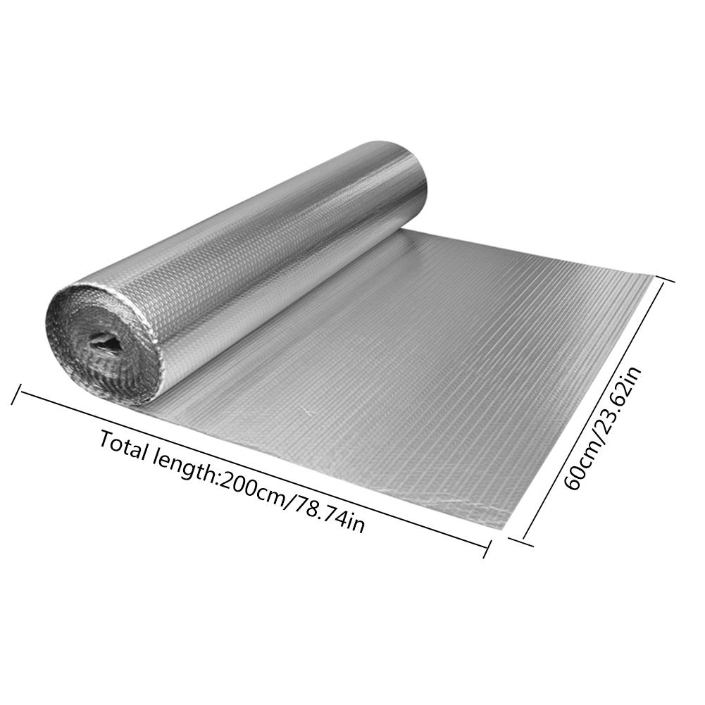 60 x 200cm 10mm billjuddämpare matta ljuddämpande motorhuvsisolering för motorhuv klistermärke bubbla reflekterande folieisolering