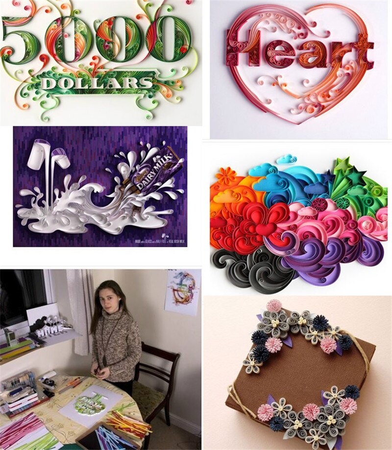 260 unids/lote de Origami hecho a mano para niños, 3mm, 5mm, 7mm, 10mm, manualidades DIY, papel de filigrana a rayas de colores mezclados