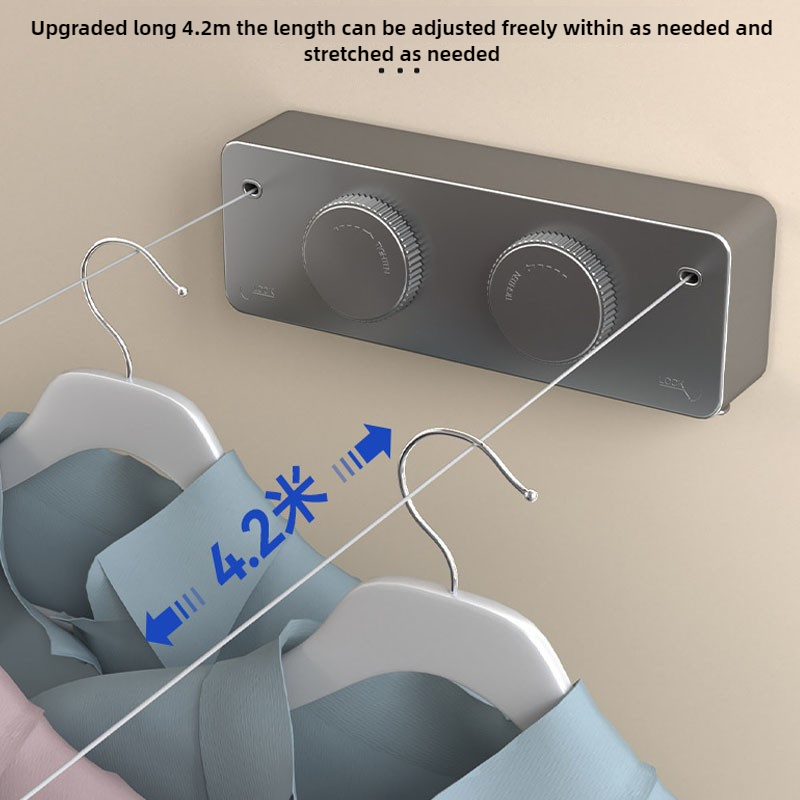 Tendedero retráctil para colección de lavandería, tendedero de pared extensible, colgador de ropa, tendedero retráctil para ropa de caballo