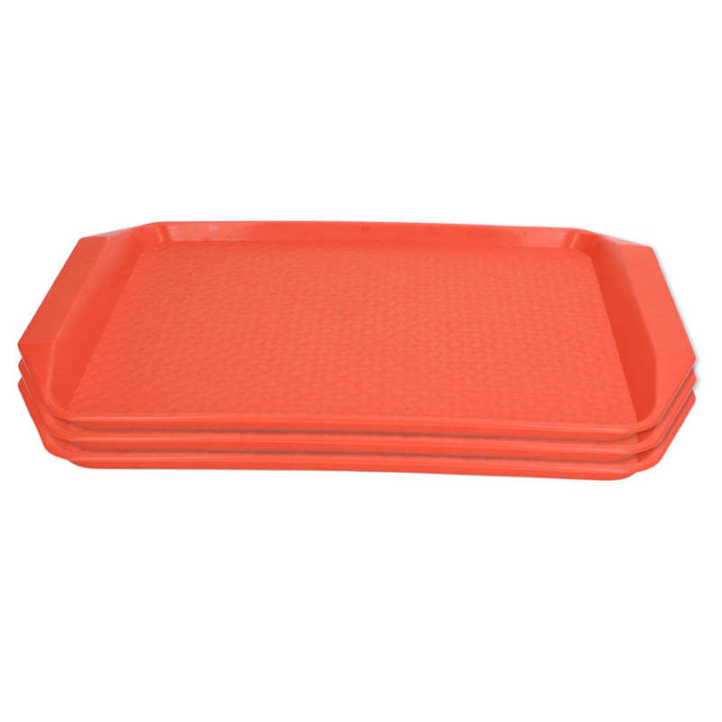 Plastic Tray Food Tray Stackable Multifunction for Hotels for Buffet Restaurant: Orange