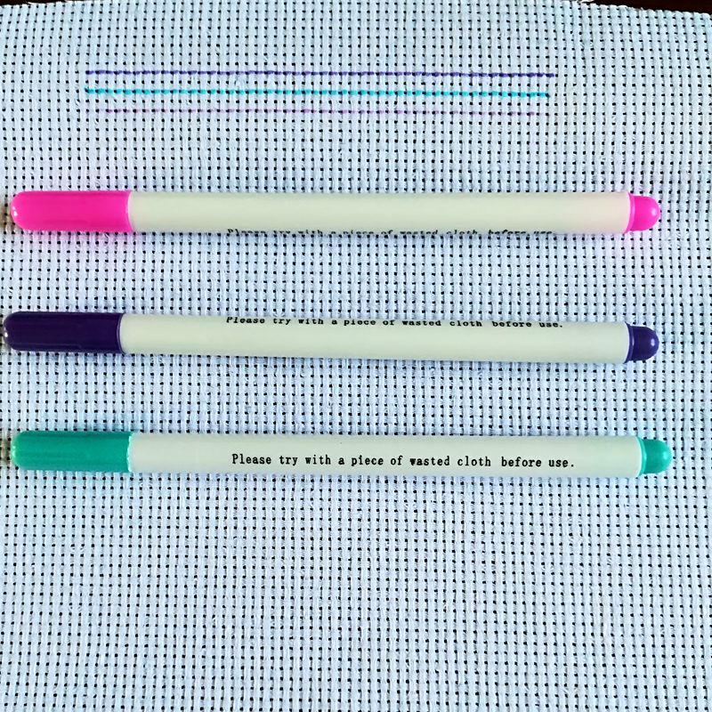 Stof Markers Oplosbare Kruissteek Lucht Water Uitwisbare Pennen Grommet Inkt Markering Pennen Oplosbare Pen Diy Handwerken Home Gereedschap