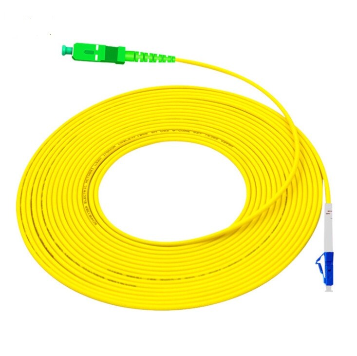 Fibra optica SC APC a LC UPC Simplex 2,0mm PVC Cable de parche de fibra monomodo Jumper Cable de parche de fibra óptica SC LC
