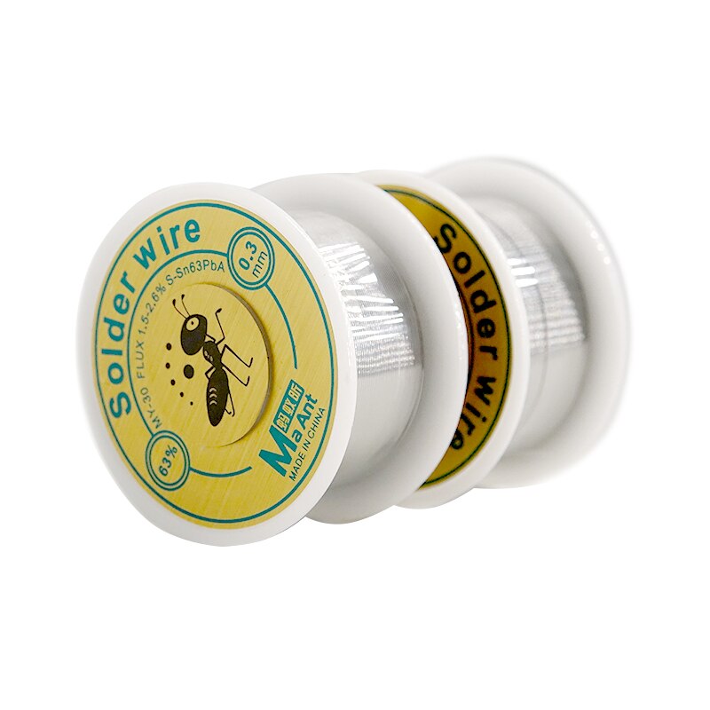 50g 0.8mm FLUX 15-2.6%S-Sn63Pba Tin Lead Tin Wire Melt Rosin Core Solder Soldering Wire Roll No-clean