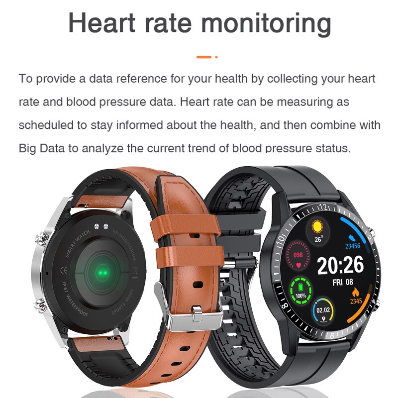 LIGE smartwatch z funkcją telefonu w pełni dotykowy ekran sportowy zegarek do Fitness IP68 wodoodporne połączenie Bluetooth dla androida ios smartwatch Men