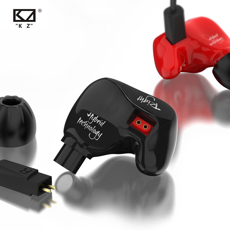 Auriculares estéreo de tecnología híbrida KZ ZS4, auriculares con armazón para Monitor, auriculares para teléfonos y música